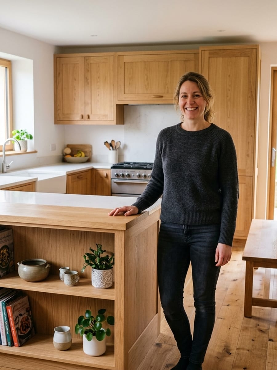 Architecte et client discutant d'un projet de menuiserie